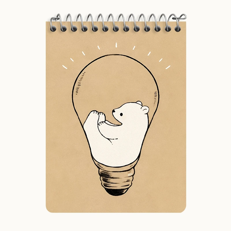 دفتر یادداشت 50 برگ خندالو طرح خرس قطبی بامزه کد N5299