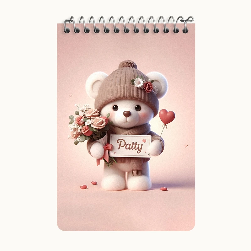 دفتر یادداشت 50 برگ خندالو طرح خرس کیوت کد F5667