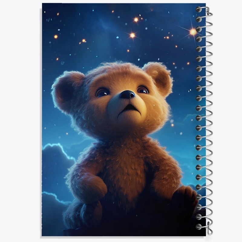 دفتر طراحی 50 برگ خندالو طرح خرس مهربون کد F2054