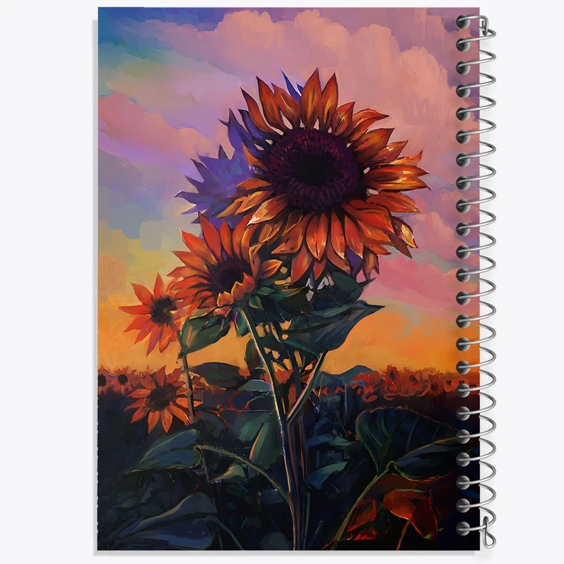 دفتر لیست خرید 50 برگ خندالو طرح گل آفتابگردان کد F2978