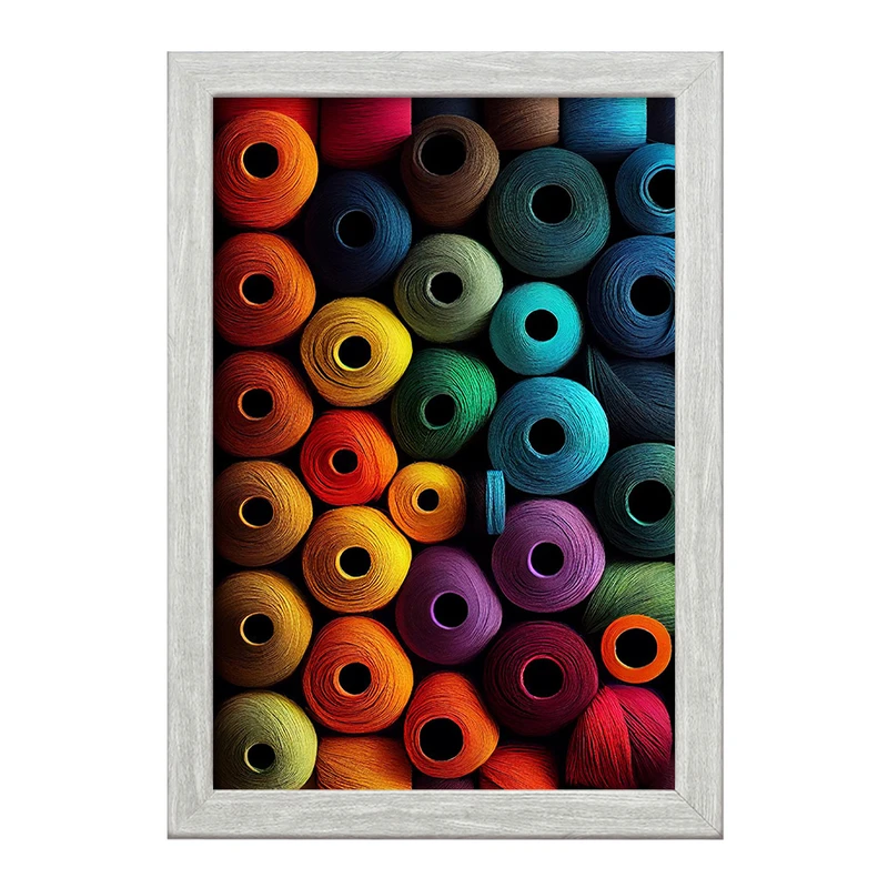 تابلو خندالو طرح نخ های رنگی کد F1524