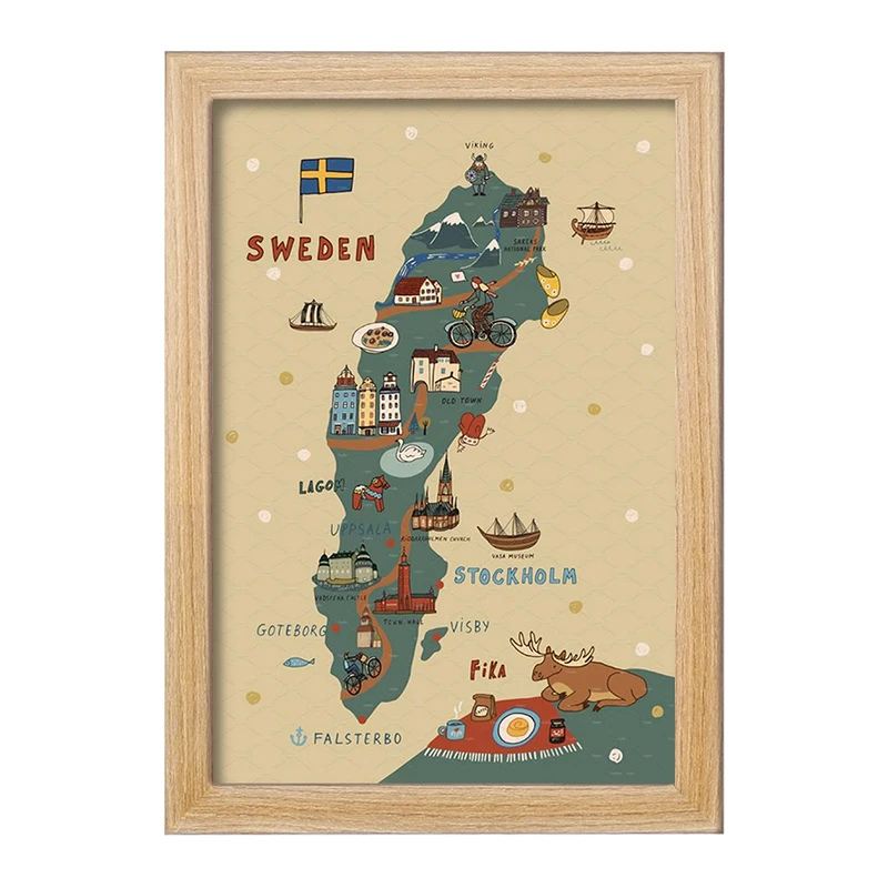 تابلو خندالو طرح سوئد (Sweden) کد F14361
