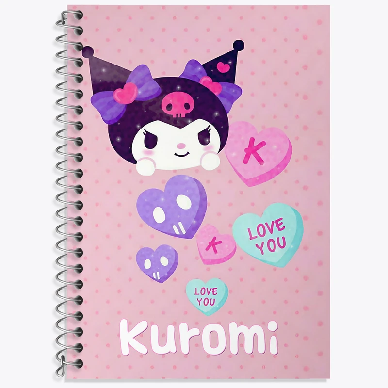 دفتر زبان دوخط 50 برگ خندالو طرح کرومی (Kuromi) کد N9069