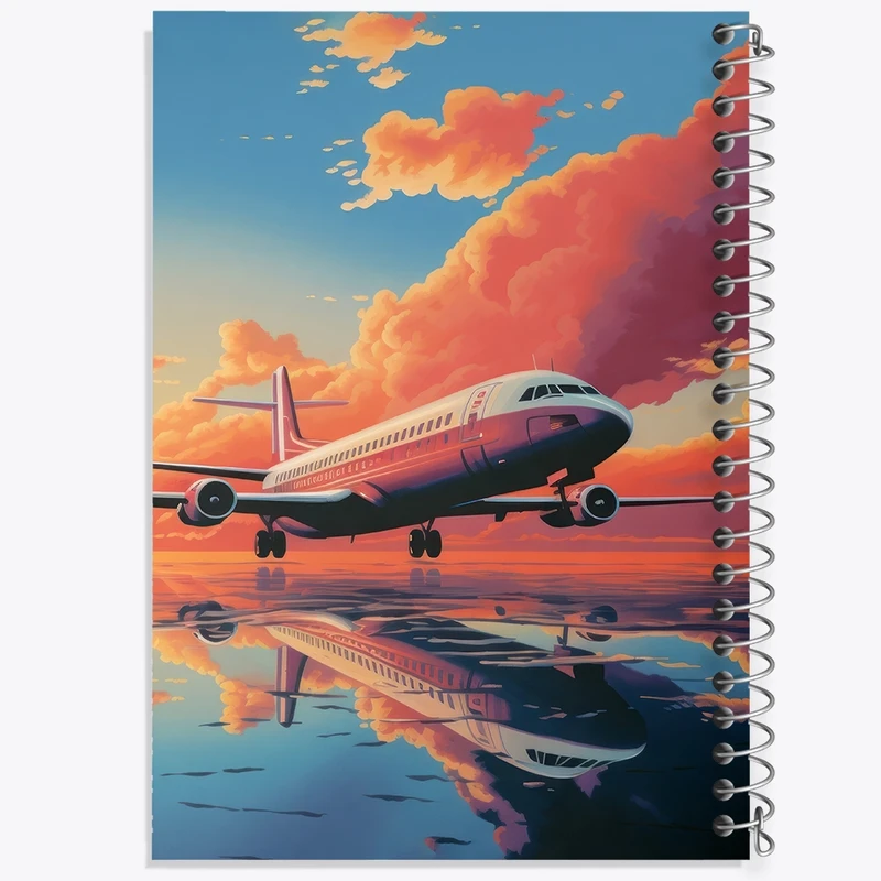 دفتر طراحی 50 برگ خندالو طرح هواپیما کد F3064