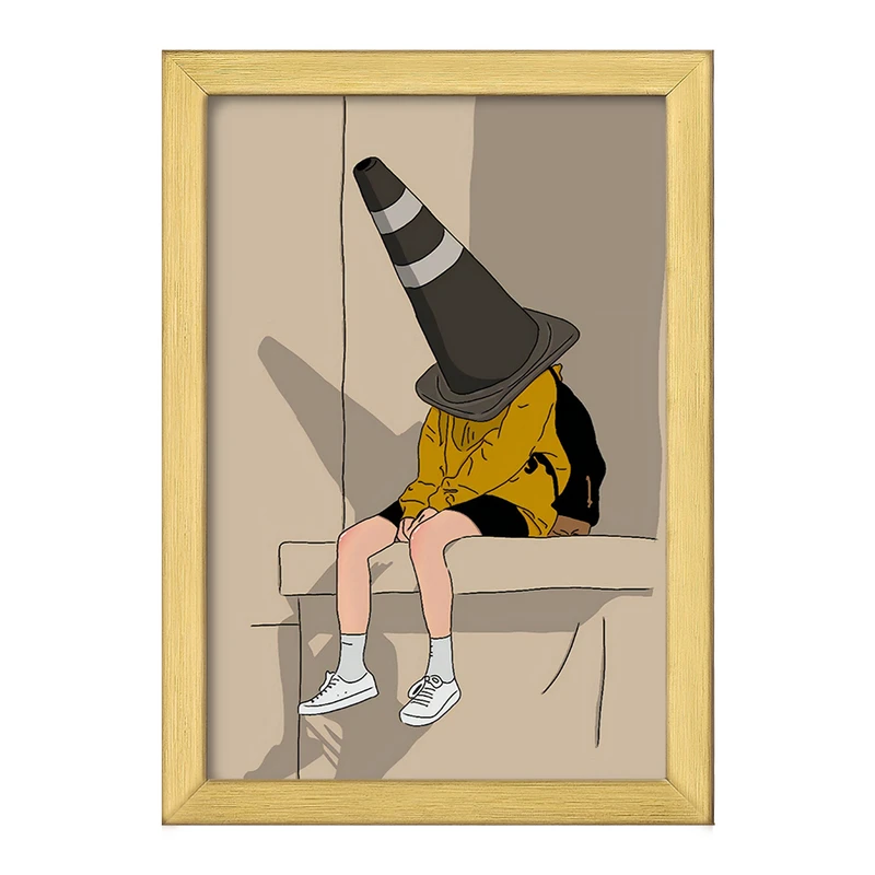 تابلو خندالو طرح پسرانه مینیمال کد F3243