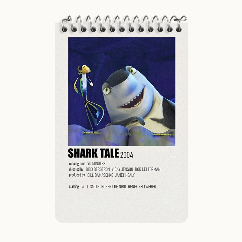 دفتر یادداشت 50 برگ خندالو طرح داستان کوسه (Shark Tale) کد F13231