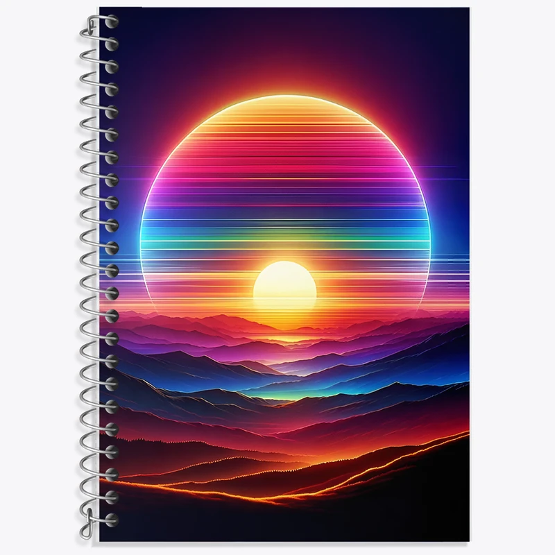 دفتر نت موسیقی 50 برگ خندالو طرح غروب رنگی کد F12886