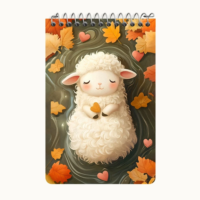 دفتر یادداشت 50 برگ خندالو طرح گوسفند کیوت کد F5992