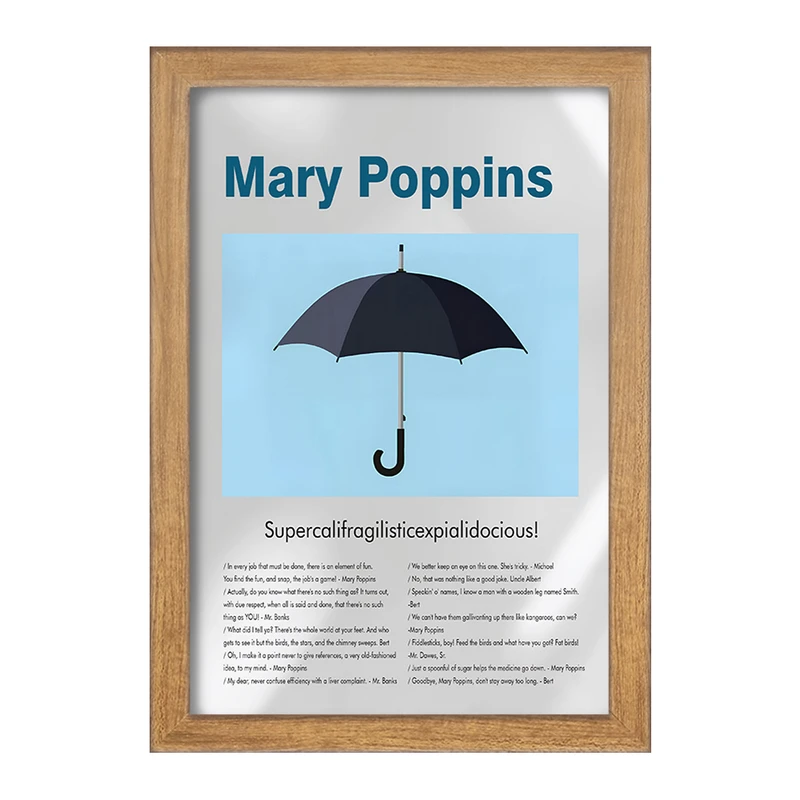 تابلو خندالو طرح مری پاپینز (Mary Poppins) کد F13841