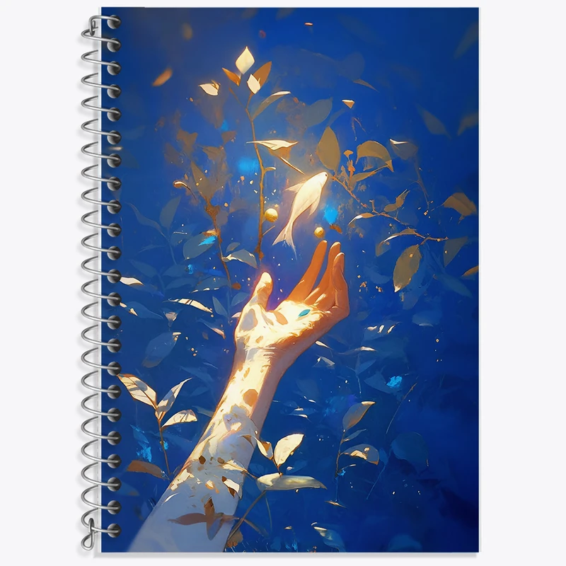 دفتر نت موسیقی 50 برگ خندالو طرح ماهی و دختر کد F8885