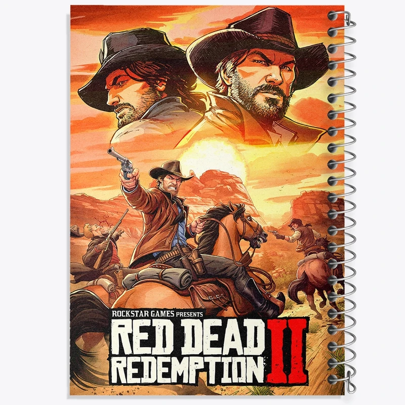 دفتر ژورنال نویسی 50 برگ خندالو مدل نقطه ای طرح رد دد (Red Dead) کد N9355