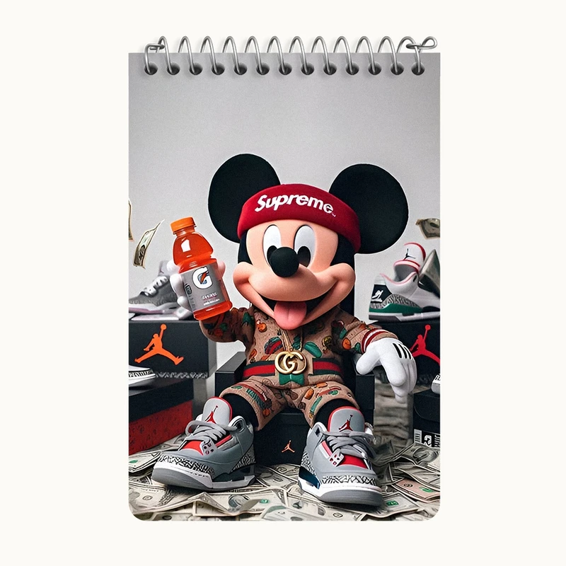 دفتر یادداشت 50 برگ خندالو طرح میکی موس کد F4406