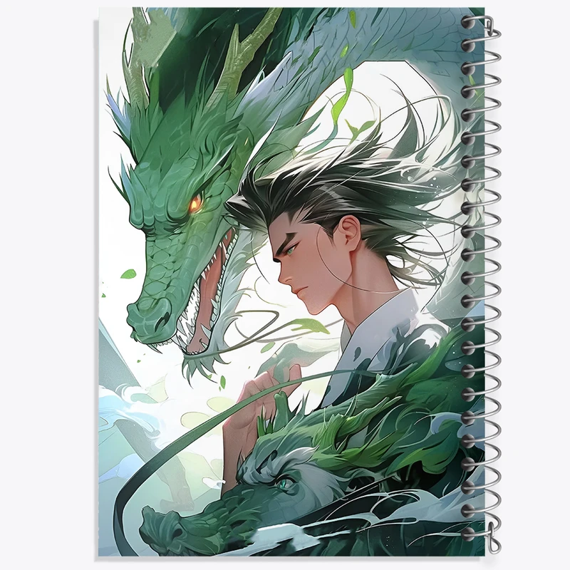 دفتر مشق 50 برگ خندالو طرح پسر و اژدها کد F3419