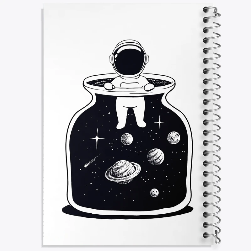 دفتر طراحی 50 برگ خندالو طرح فضایی کد 25160