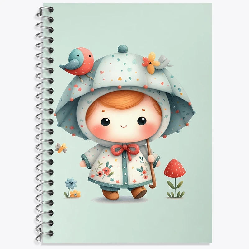 دفتر لغت 50 برگ خندالو طرح دخترانه کیوت کد F4923