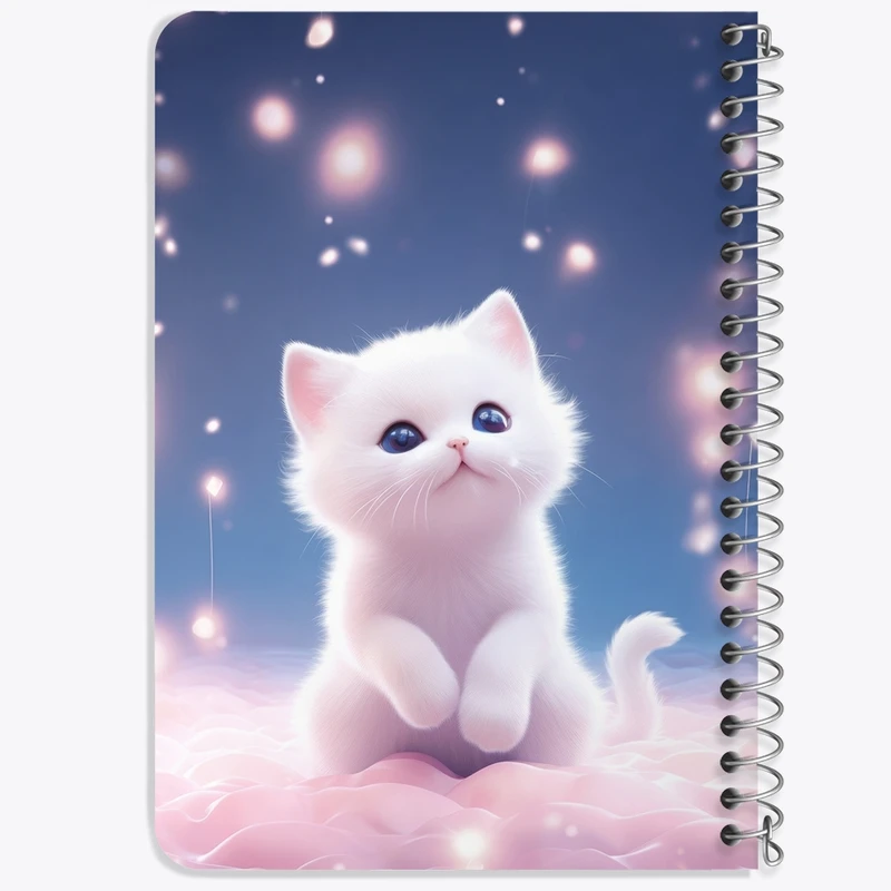 دفتر یادداشت 50 برگ خندالو طرح گربه کیوت کد F2607