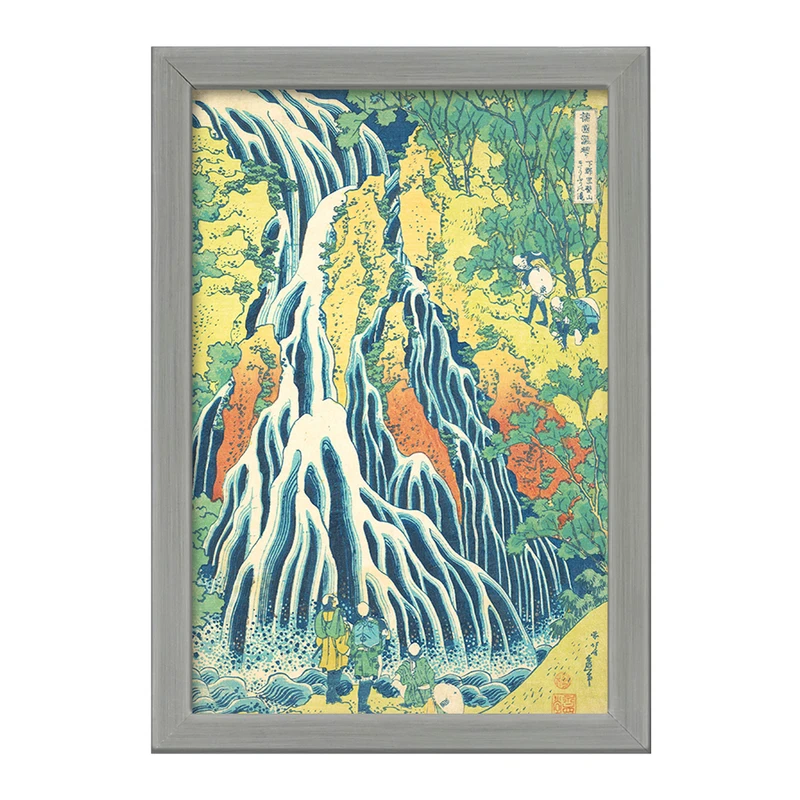 تابلو خندالو طرح نقاشی آبشار کریفوری اثر کاتسوشیکا هوکوسای کد F12439