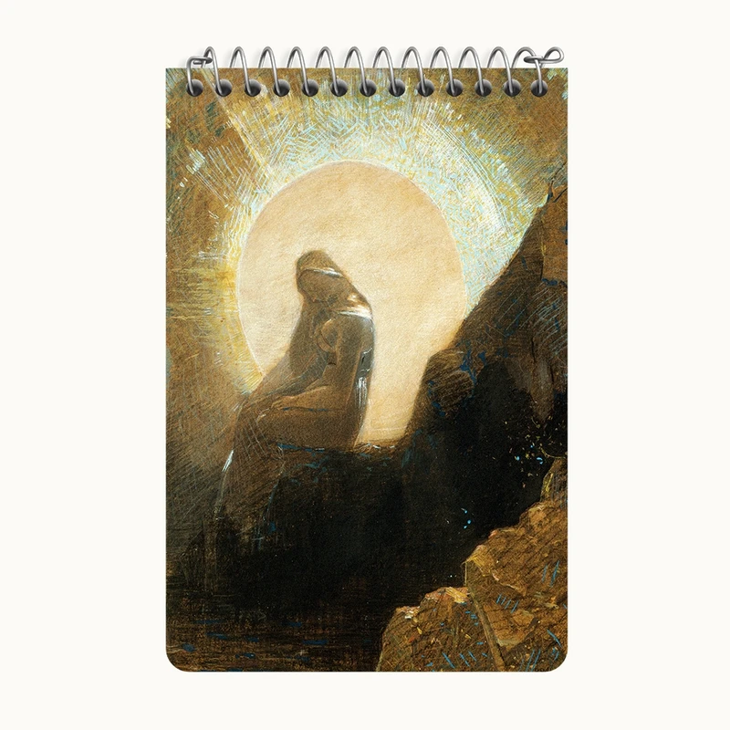 دفتر یادداشت 50 برگ خندالو طرح نقاشی مالیخولیا اثر اودیلون ردون کد F12460