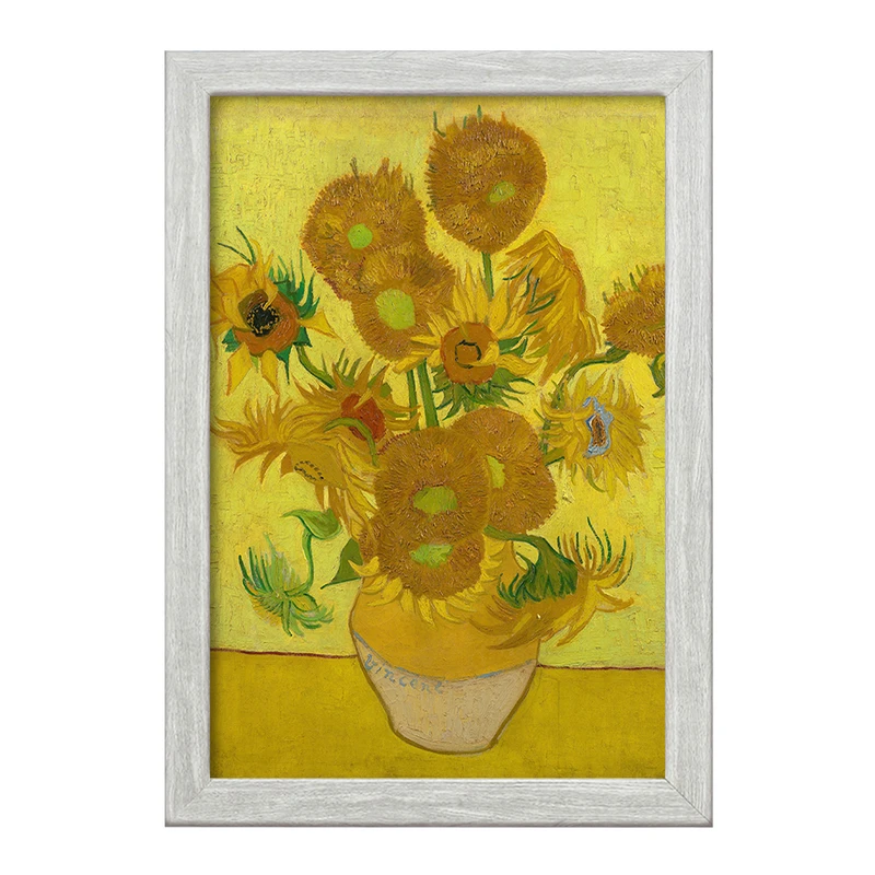 تابلو خندالو طرح گلدان آفتابگردان ونسان ونگوگ (Van Gogh) کد 36819