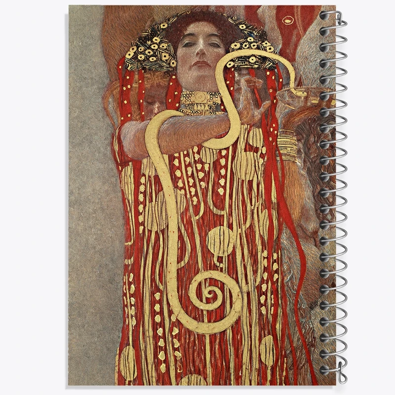 دفتر شطرنجی 50 برگ خندالو طرح نقاشی بهداشت اثر گوستاو کلیمت کد F12150