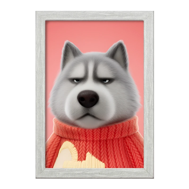 تابلو خندالو طرح سگ کد F10054