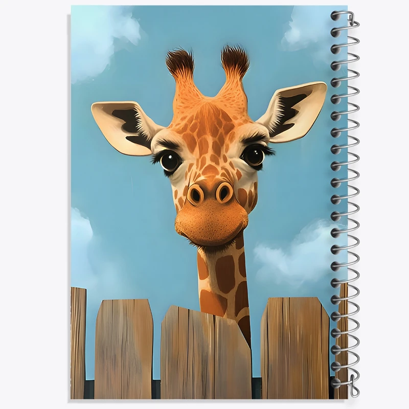 دفتر طراحی 50 برگ خندالو طرح زرافه کد F9508