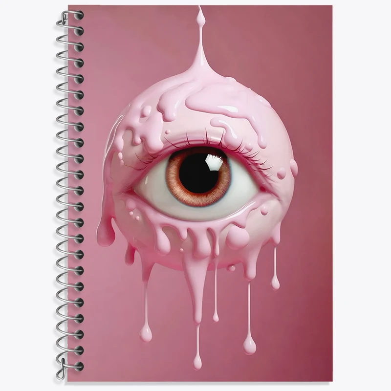 دفتر زبان 50 برگ خندالو طرح چشم کد F3835