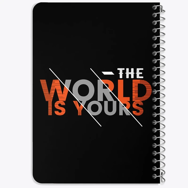 دفتر یادداشت 50 برگ خندالو طرح The World Is Yours کد F1064