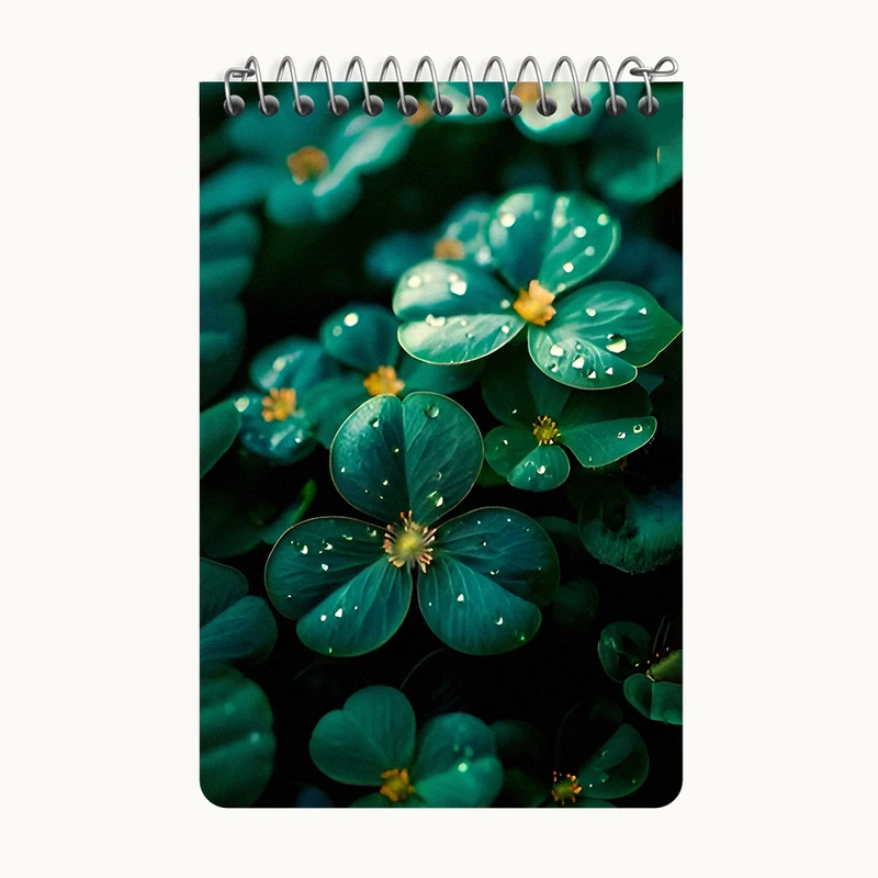 دفتر یادداشت 50 برگ خندالو طرح گل برگی کد F7860