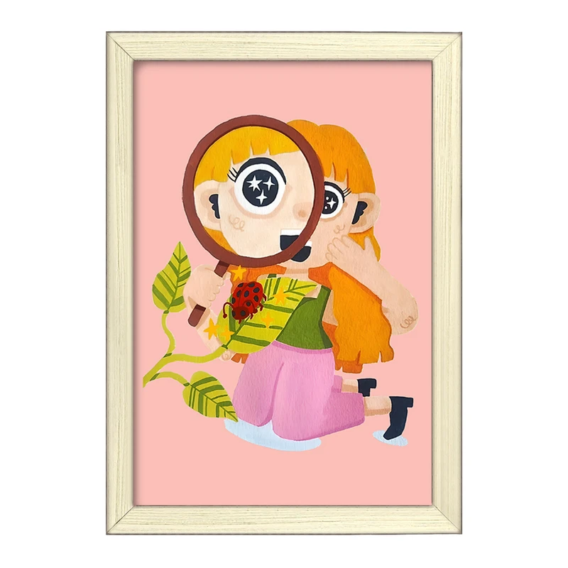 تابلو خندالو طرح دختر ماجراجو کد F8235