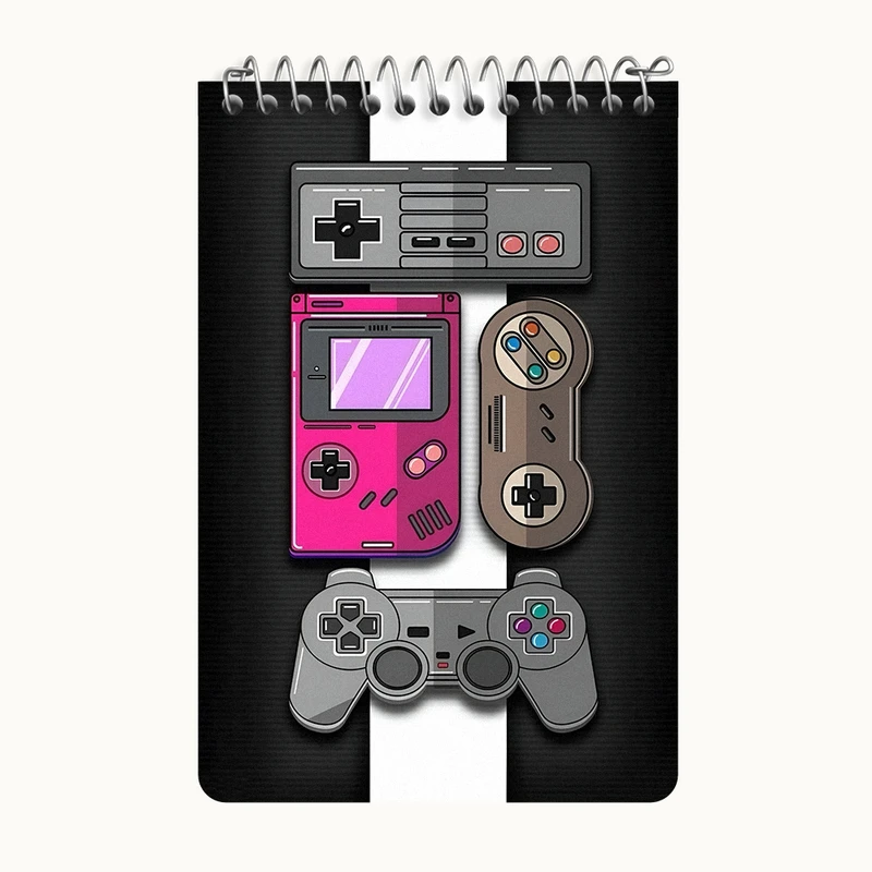 دفتر یادداشت 50 برگ خندالو طرح گیمر (Gamer) کد F4926