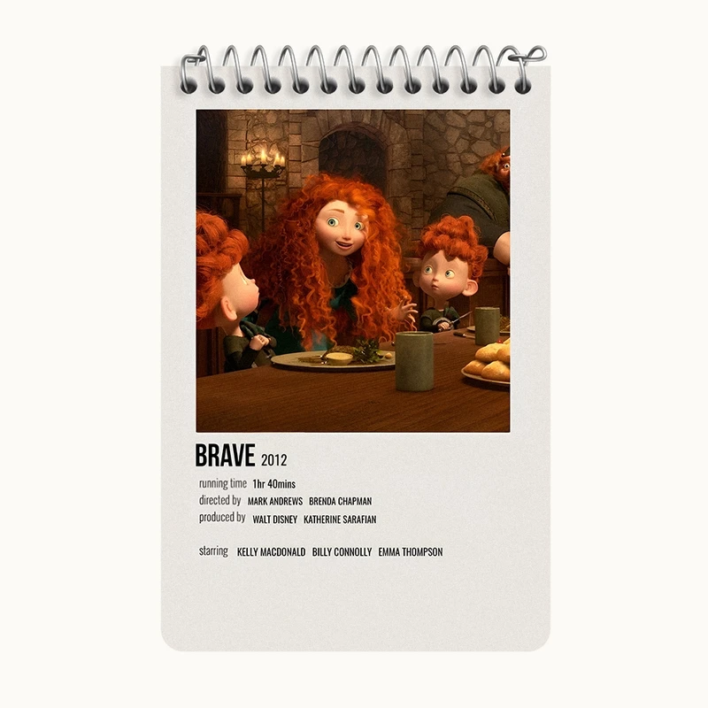 دفتر یادداشت 50 برگ خندالو طرح دلیر (Brave) کد F13251