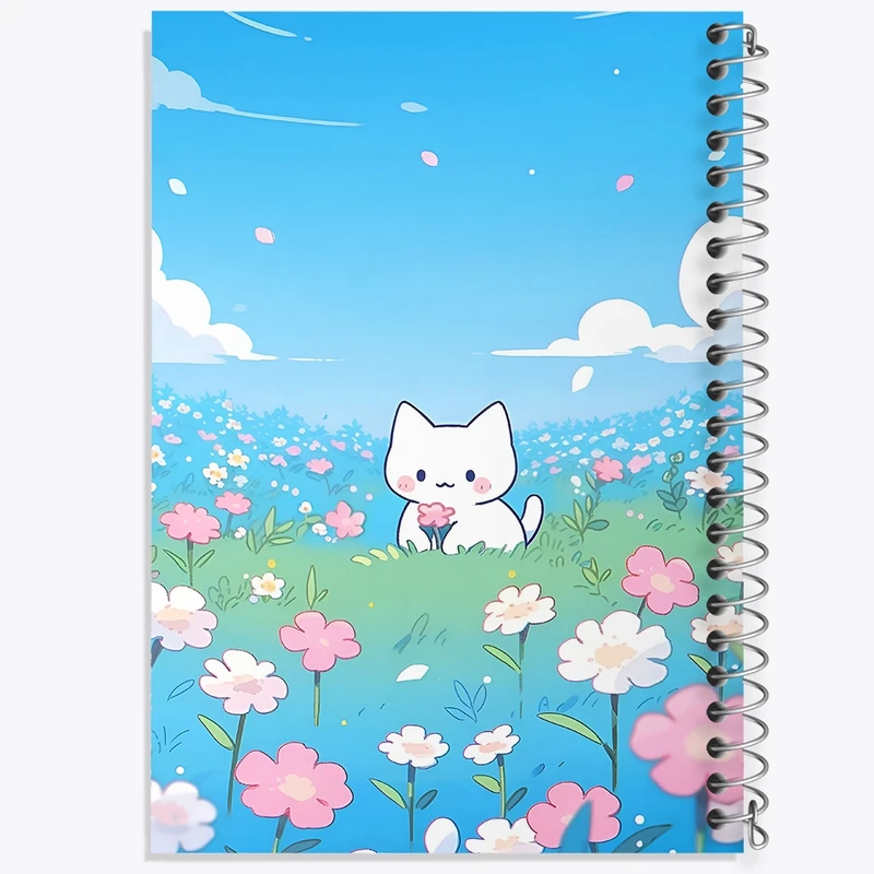 دفتر طراحی 50 برگ خندالو طرح گربه کیوت کد N3958