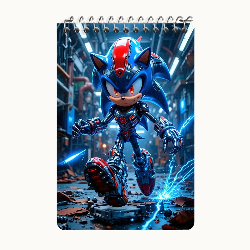 دفتر یادداشت 50 برگ خندالو طرح سونیک (Sonic) کد F12641