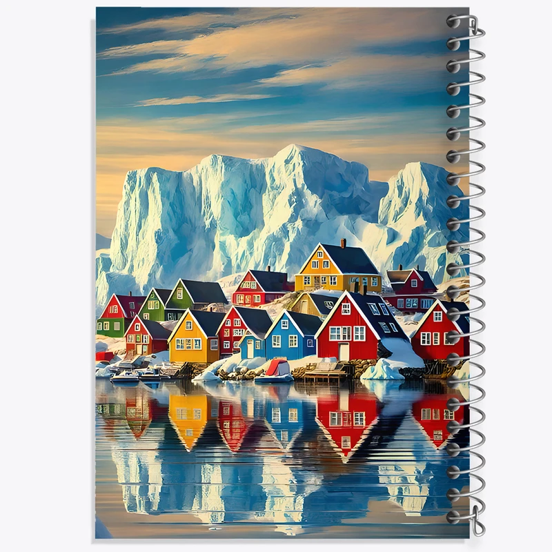 دفتر مشق 50 برگ خندالو طرح منظره برفی کد F9968