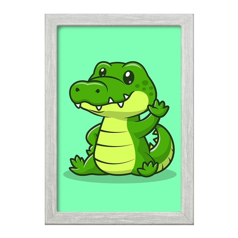 تابلو خندالو طرح حیوانات بامزه تمساح کد 25417