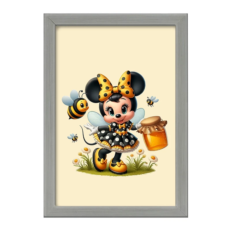 تابلو خندالو طرح میکی موس و زنبور کد F5545