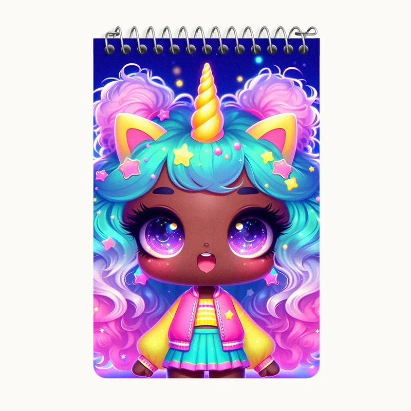 دفتر یادداشت 50 برگ خندالو طرح دخترانه کیوت کد F6059