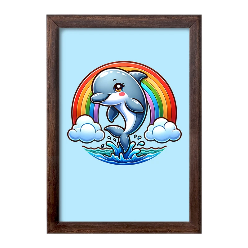تابلو خندالو طرح دلفین کیوت کد F7717