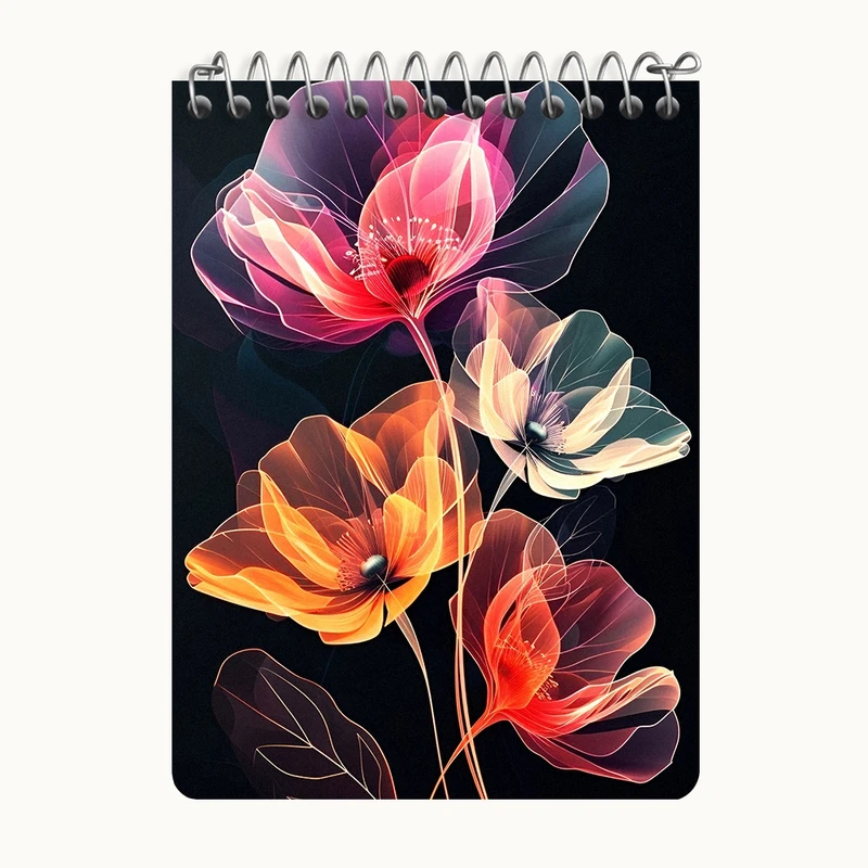 دفتر یادداشت 50 برگ خندالو طرح گل کد N7902