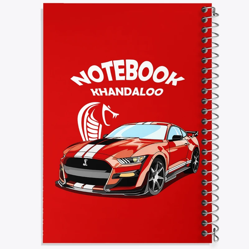 دفتر ژورنال نویسی 50 برگ خندالو مدل نقطه ای طرح ماشین اسپرت (Ford Mustang Shelby GT500) کد N7532