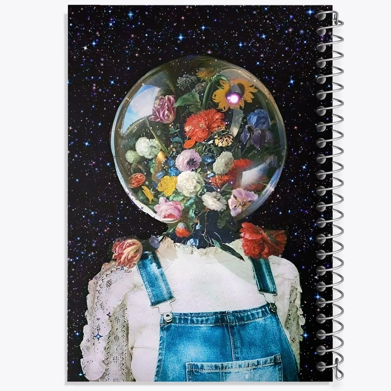 دفتر طراحی 50 برگ خندالو طرح فضایی کد F3944