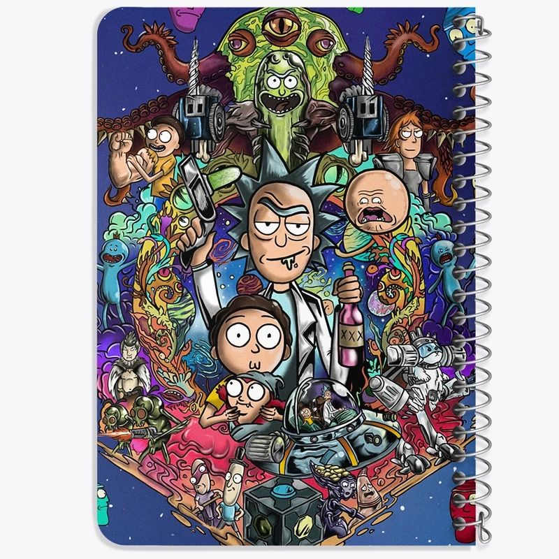 دفتر یادداشت 50 برگ خندالو طرح ریک و مورتی (Rick and Morty) کد F537