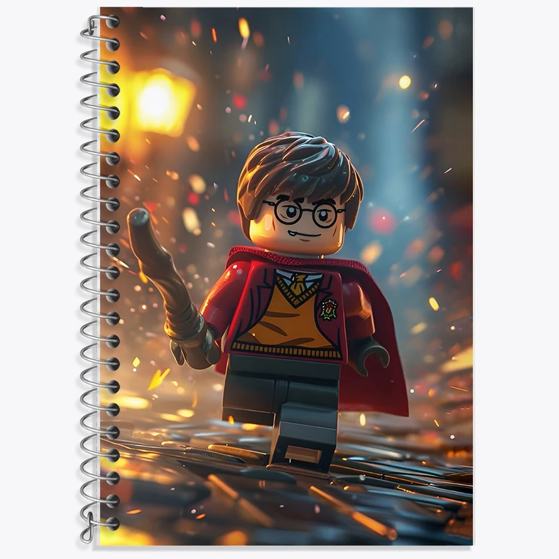 دفتر زبان 50 برگ خندالو مدل دو خط طرح لگو هری پاتر کد F12715