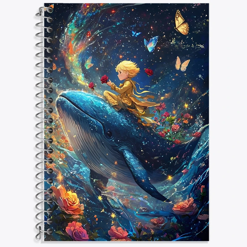 دفتر زبان 50 برگ خندالو مدل دو خط طرح شازده کوچولو کد F12610