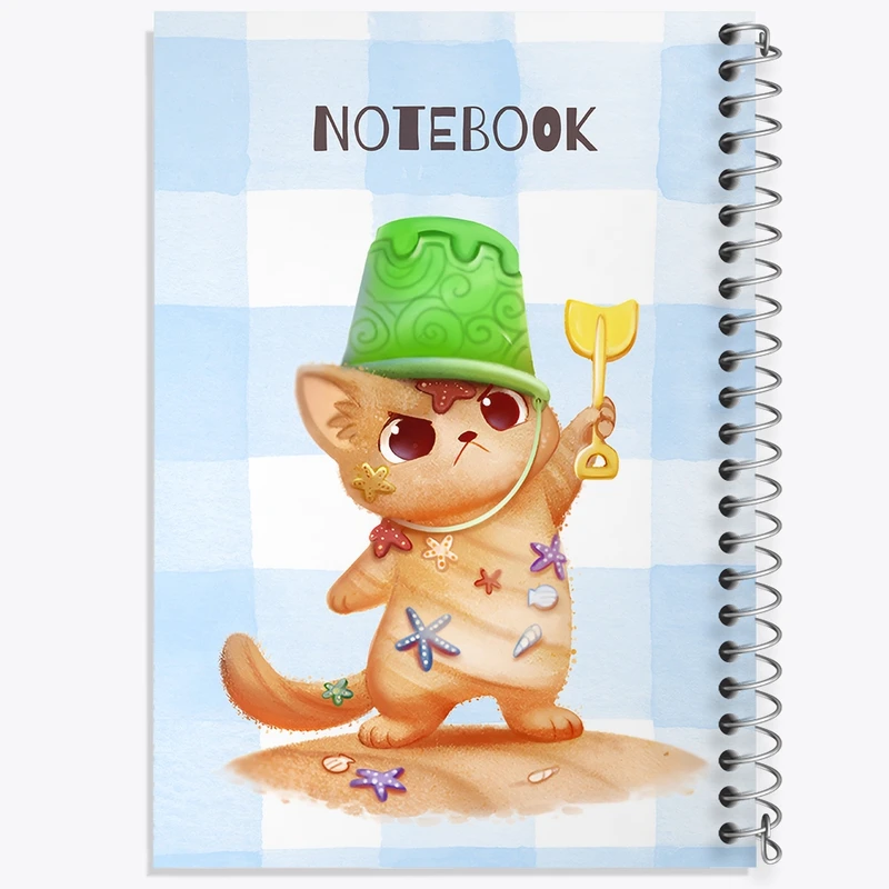 دفتر شطرنجی 50 برگ خندالو طرح گربه بامزه کد N6530