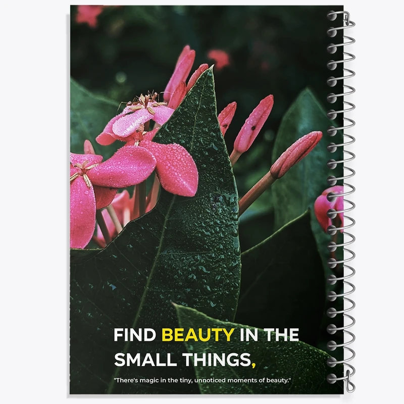 دفتر لیست خرید 50 برگ خندالو طرح Find Beauty In The Small Things کد F13651