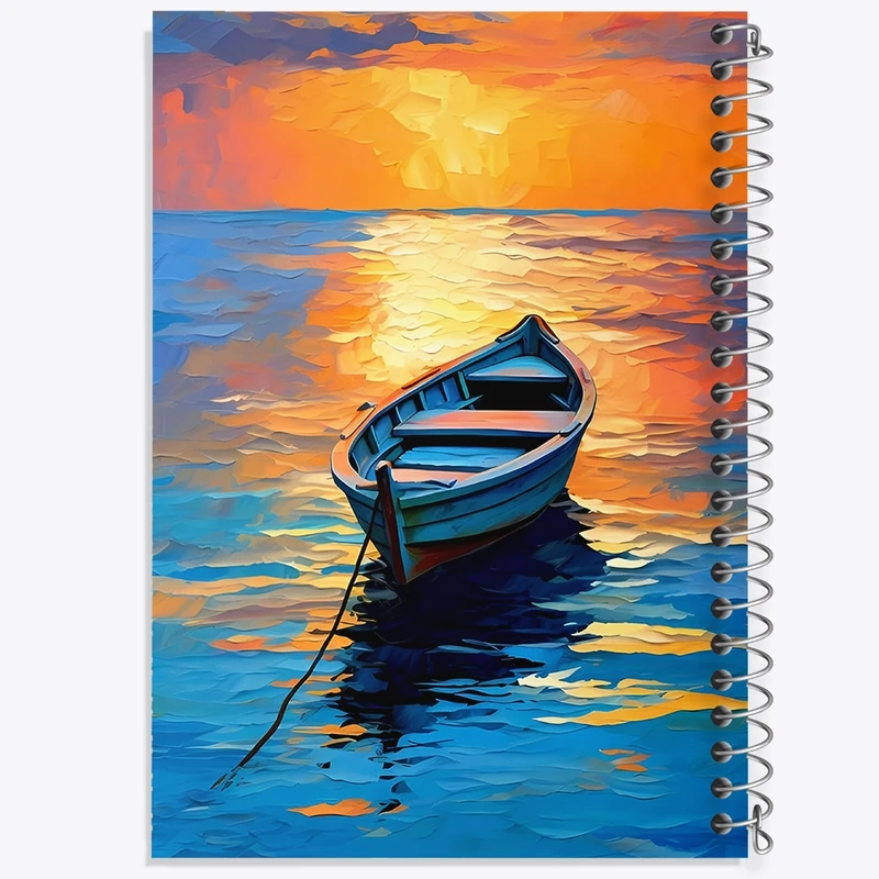 دفتر طراحی 50 برگ خندالو طرح قایق کد N5099