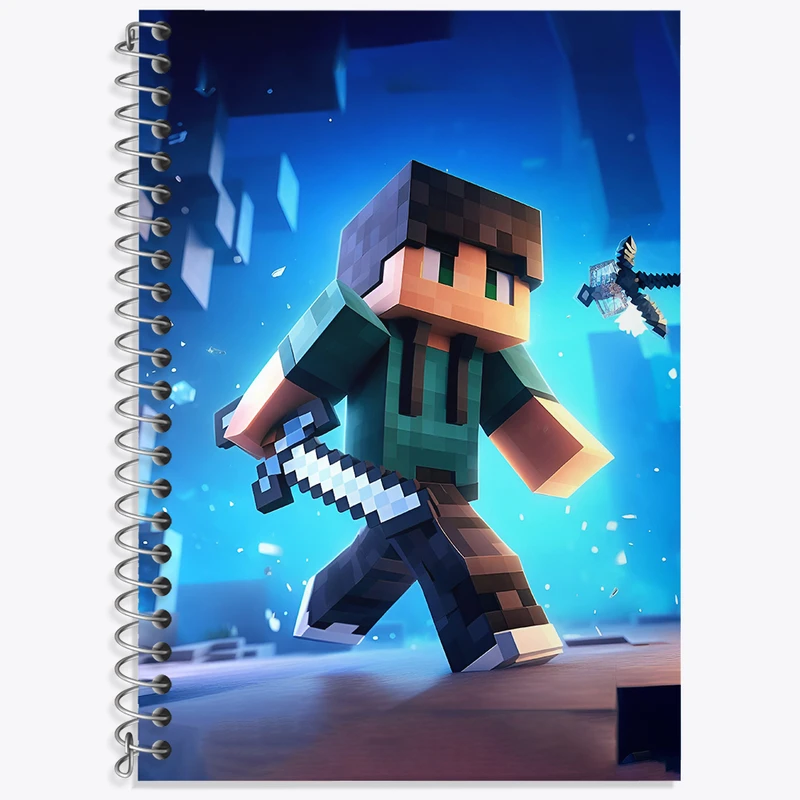 دفتر نت موسیقی 50 برگ خندالو طرح ماینکرافت (Minecraft) کد F3543