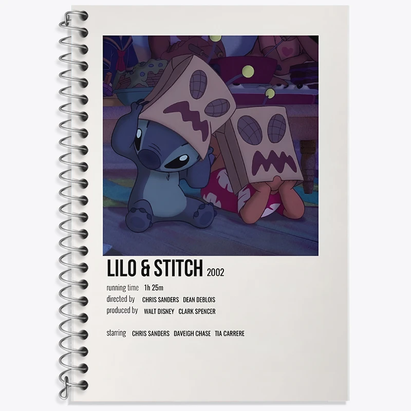 دفتر زبان 50 برگ خندالو مدل دو خط طرح لیلو و استیچ (Lilo & Stitch) کد F13215